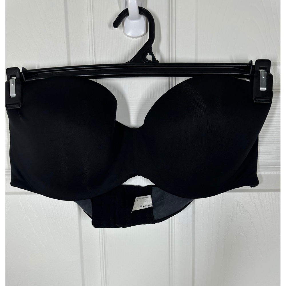 Maidenform Bra Womens 38D Black SE0004 Strapless Underwire Stay Put‎